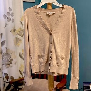 LOFT Cardigan w Button Detail on Sleeves - Sz Small